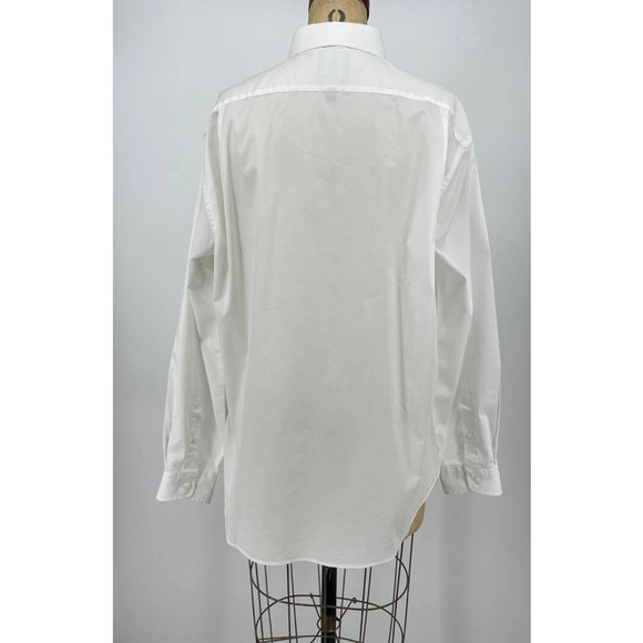 Ben Sherman Tailoring Stretch Dress Shirt White Long Sleeve Collared 17.5 - Picture 2 of 9